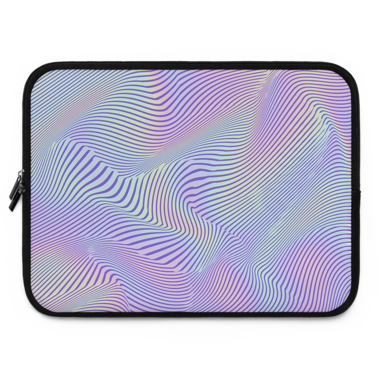 Abstract Waves Laptop Sleeve - Colorful Protective Case for Students & Professionals