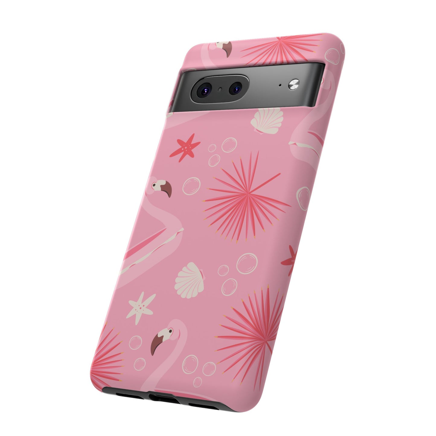 Tough Cases: Tropical Flamingo Phone Case for Summer Vibes