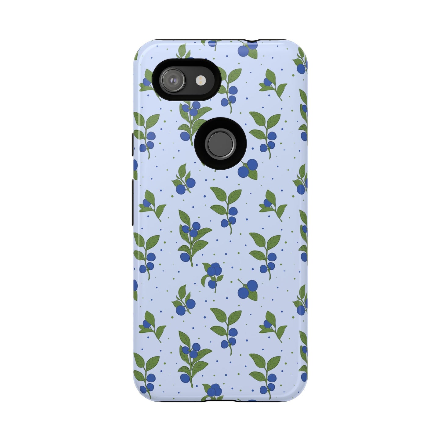 Floral Tough Phone Case - Blueberry Blossom Design