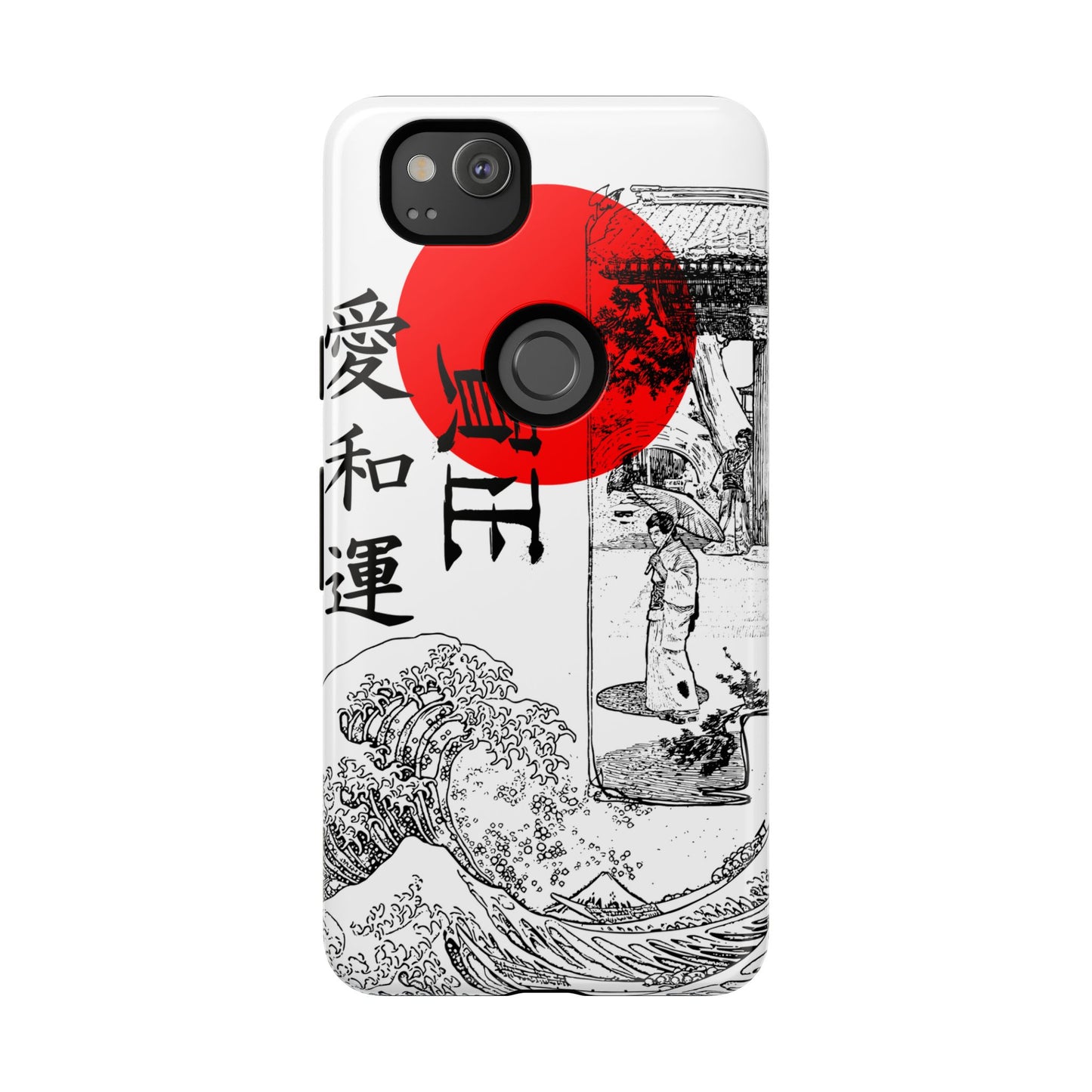 Japanese Zen Art Phone Case - Tough Cases with Wave Design