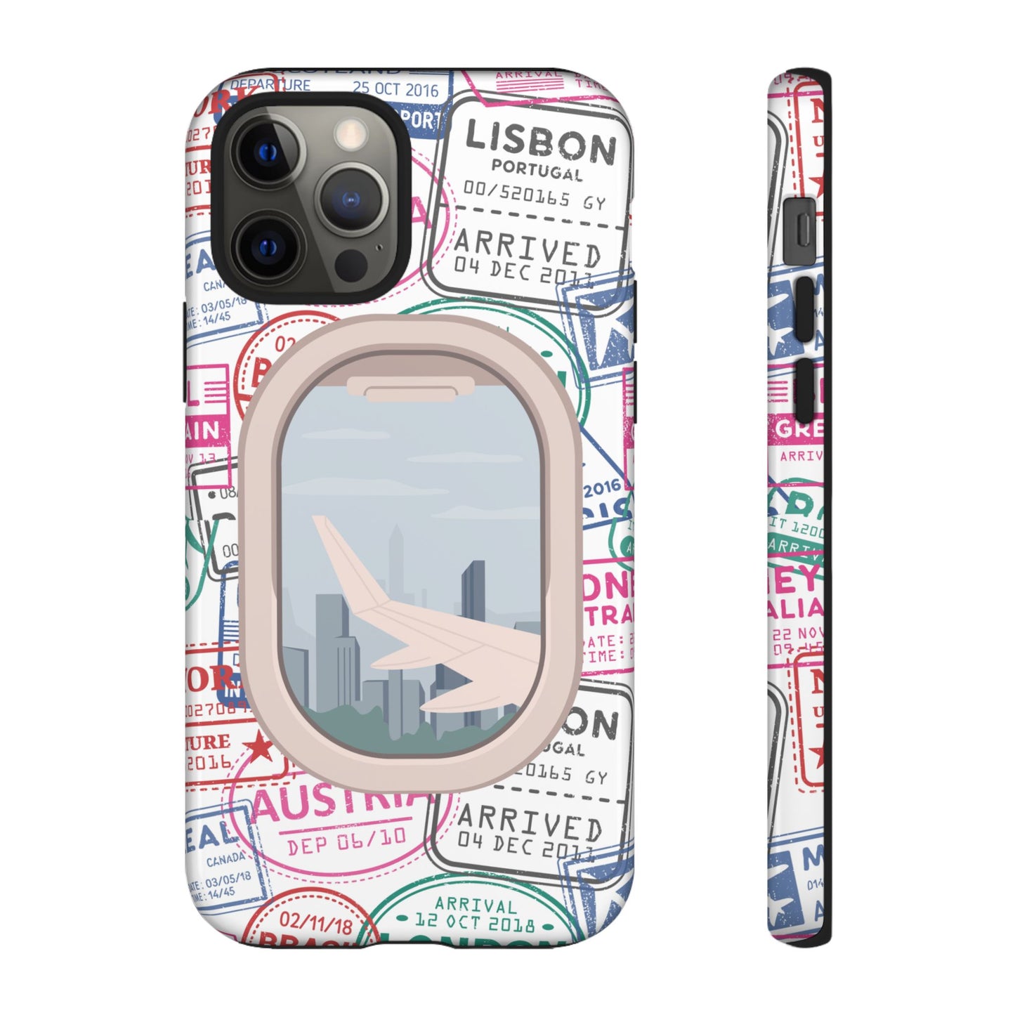 Travel-Themed Phone Case with Airplane Design