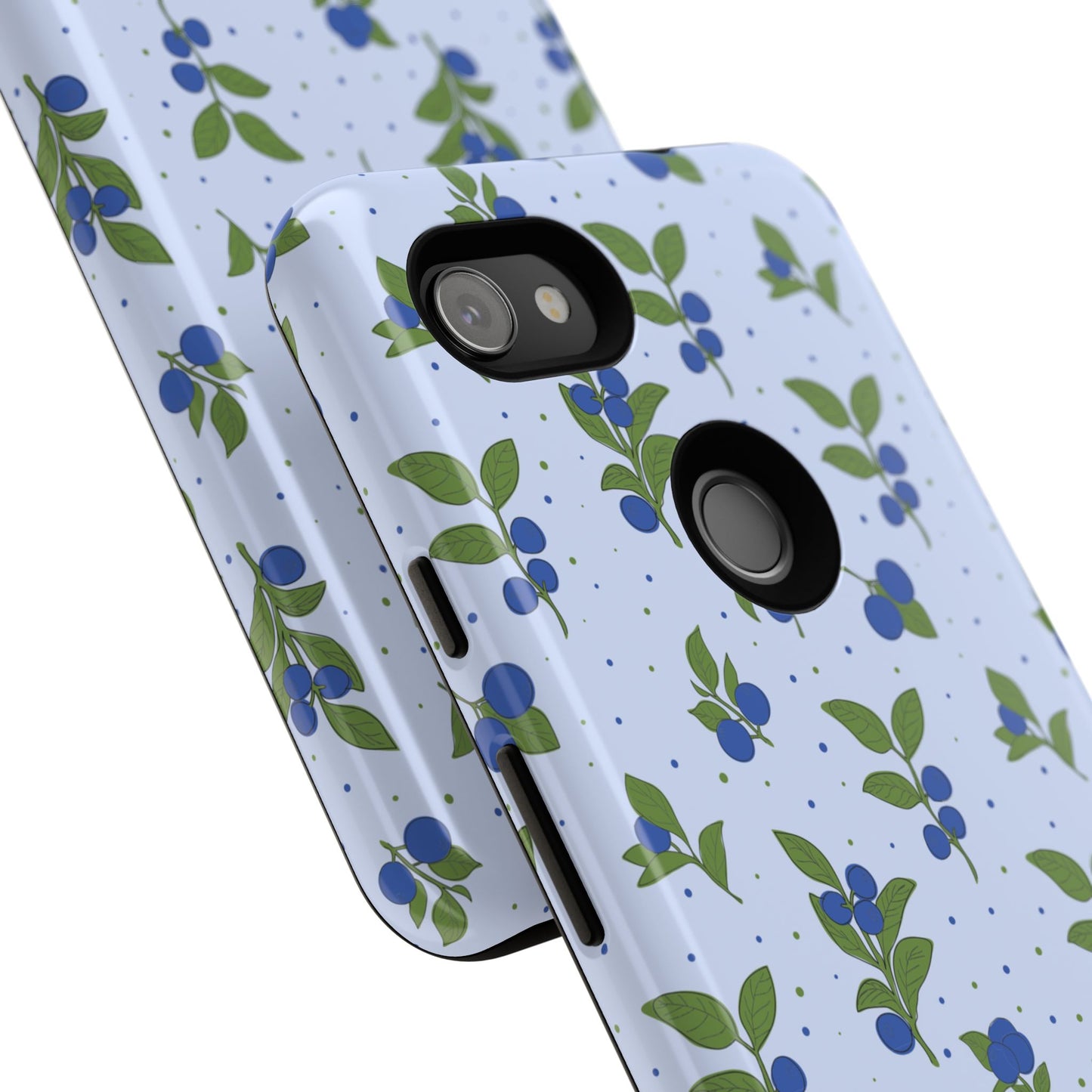 Floral Tough Phone Case - Blueberry Blossom Design