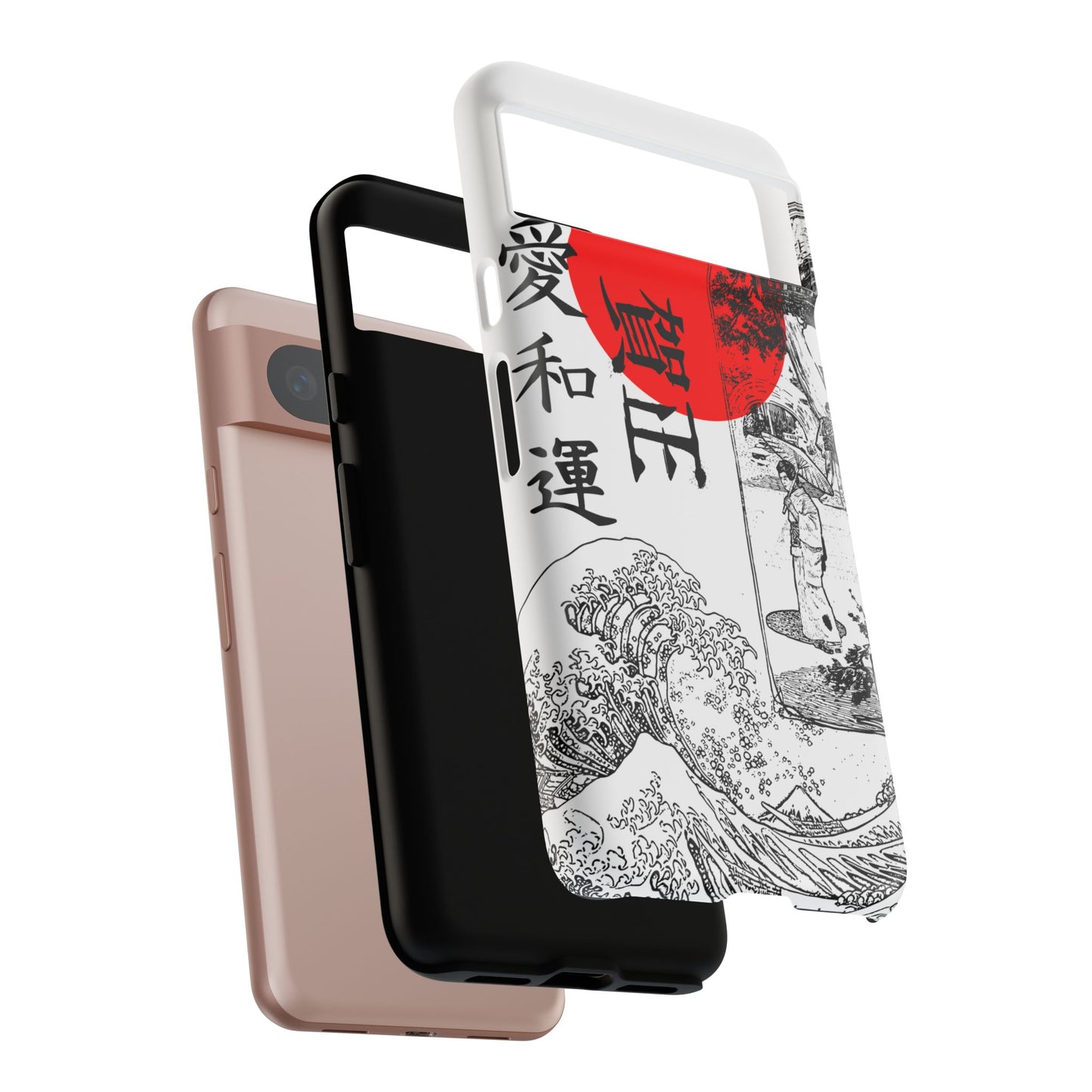 Japanese Zen Art Phone Case - Tough Cases with Wave Design