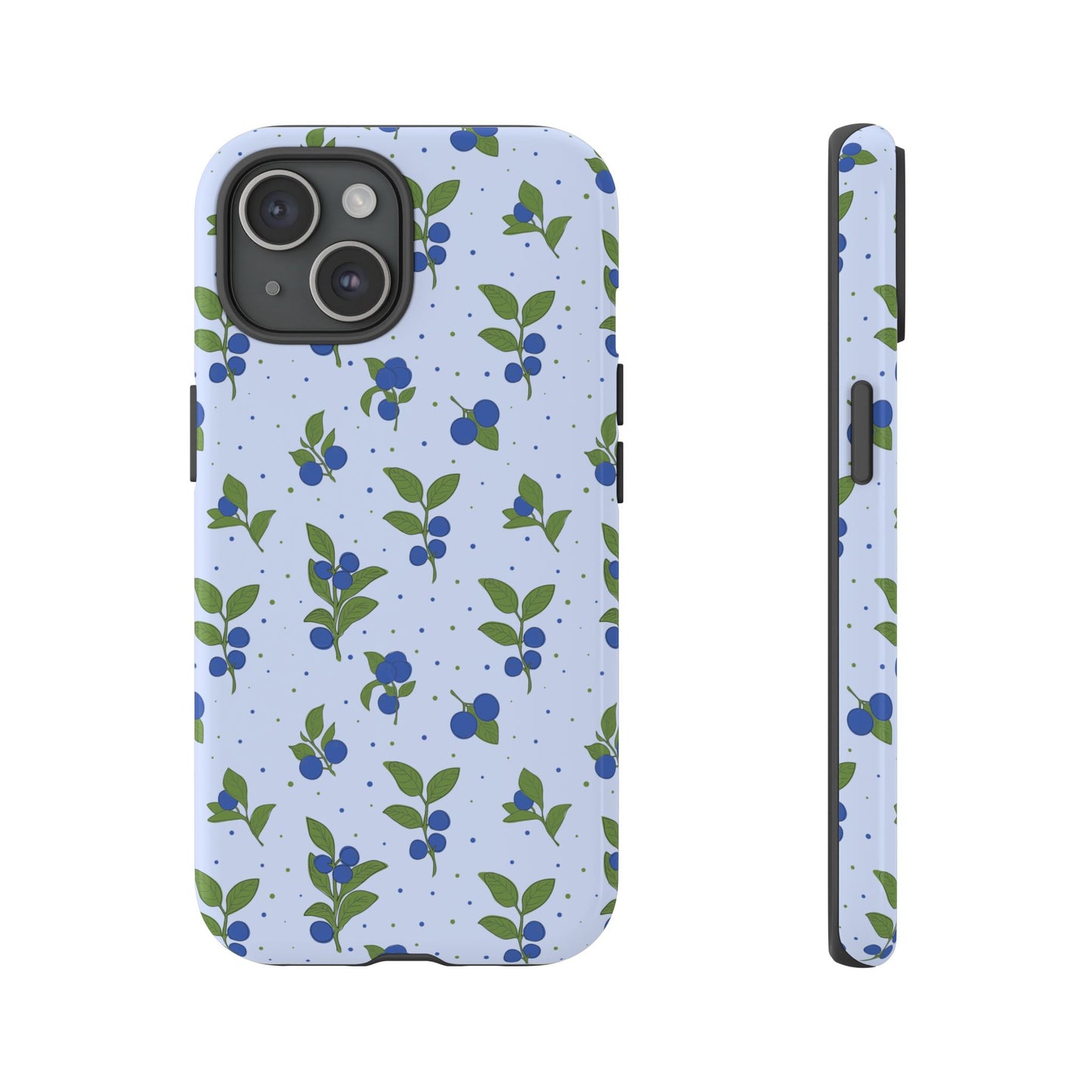 Floral Tough Phone Case - Blueberry Blossom Design