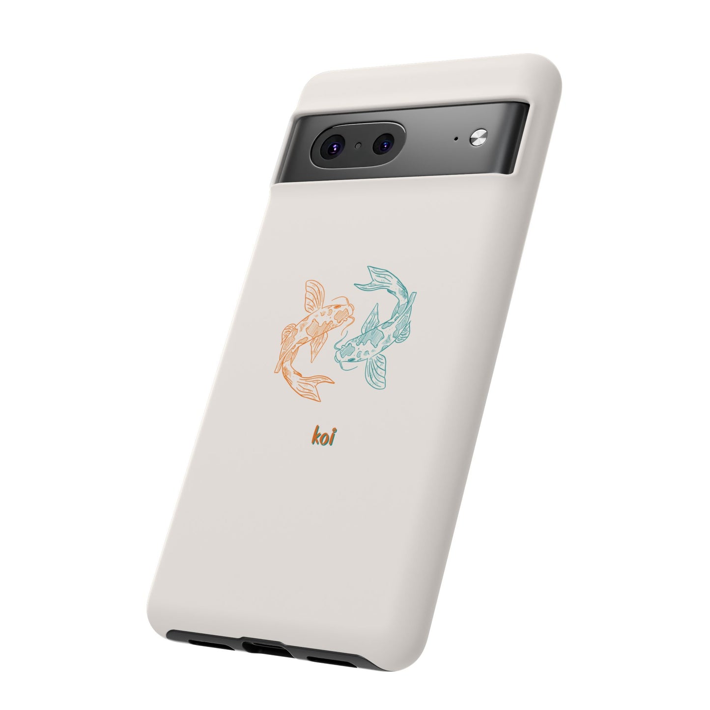 Koi Fish Tough Phone Case - Stylish & Durable Design for Aqua Lovers