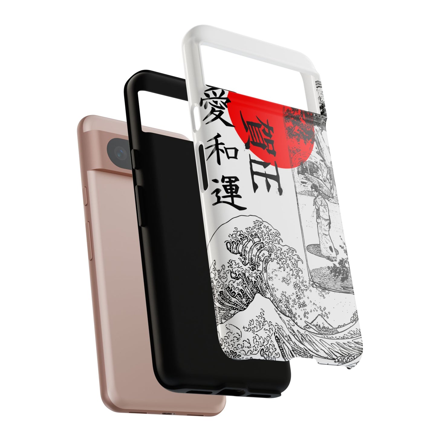 Japanese Zen Art Phone Case - Tough Cases with Wave Design