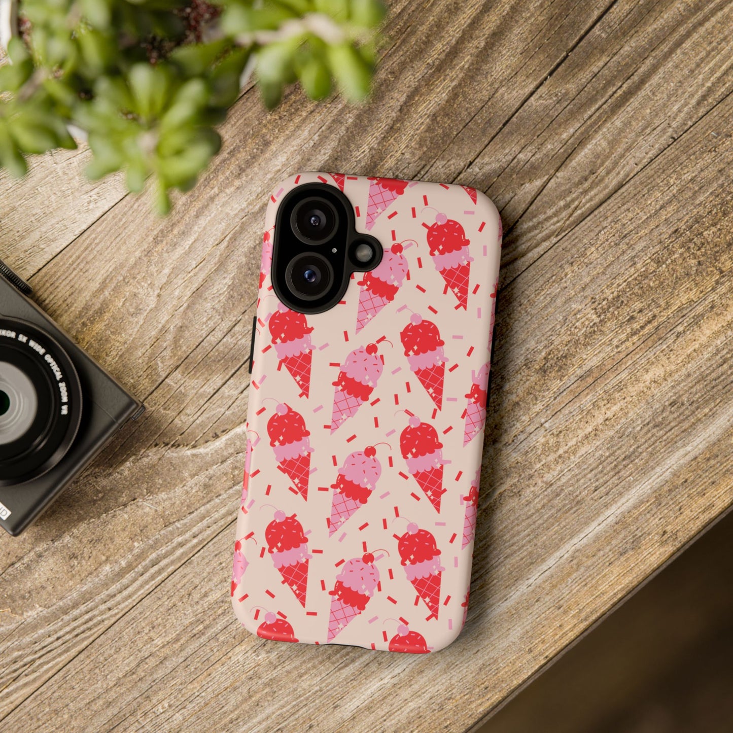 Ice Cream Phone Case - Cute Tough Cases for Ice Cream Lovers, Fun Summer Accessory, Birthday Gift, Colorful iPhone Cover