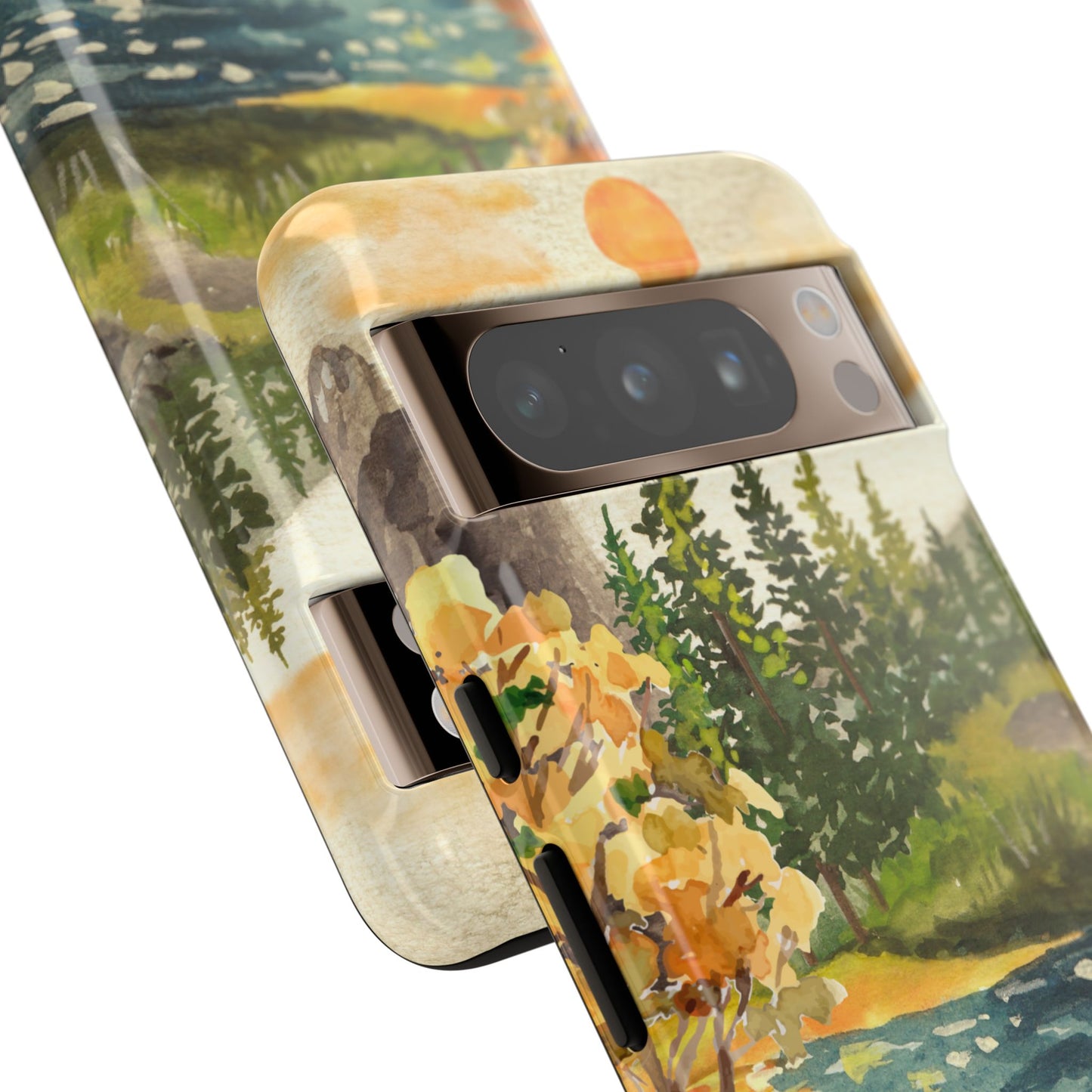 Artistic Phone Case with Ducks and Nature Scene