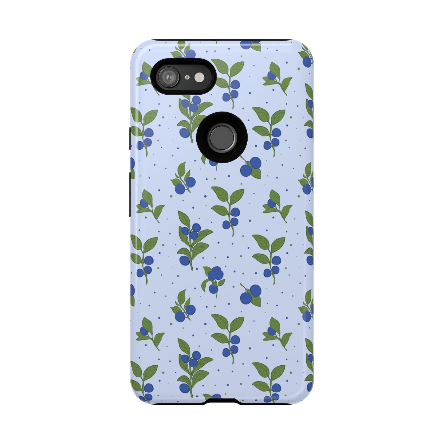 Floral Tough Phone Case - Blueberry Blossom Design