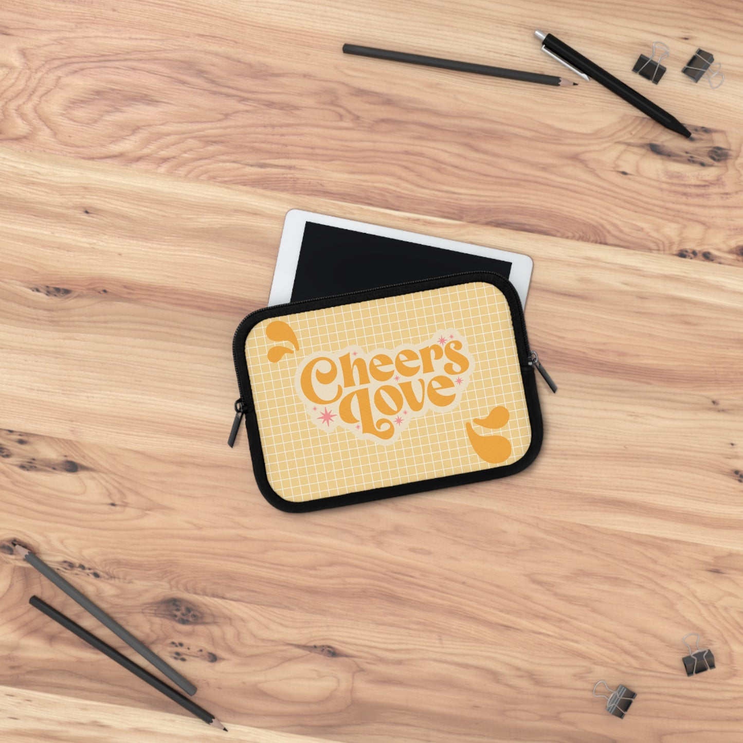 Cheerful Love Laptop Sleeve - Stylish Tech Case, Perfect Gift for Students, Home Office, Birthdays, Valentine's Day