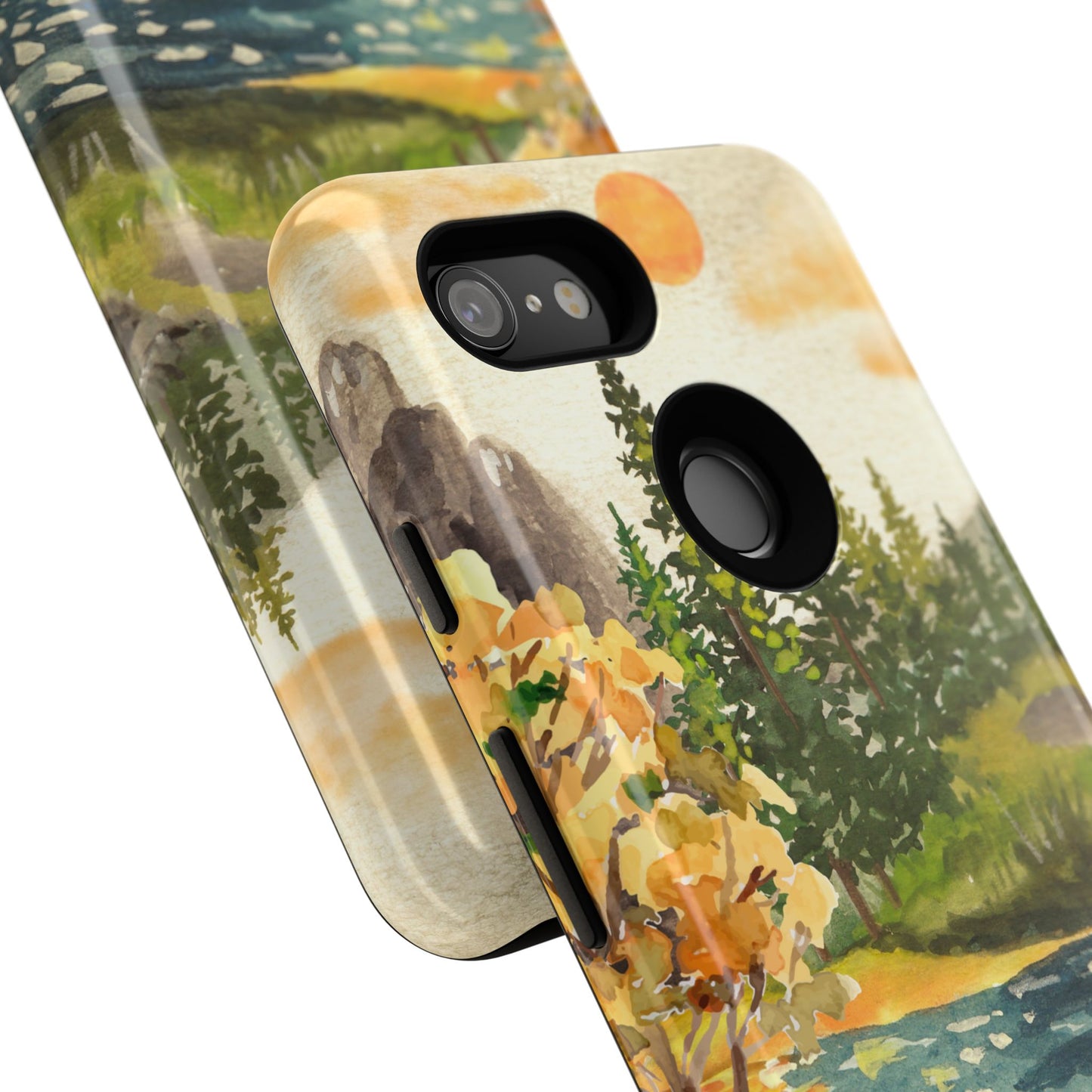 Artistic Phone Case with Ducks and Nature Scene