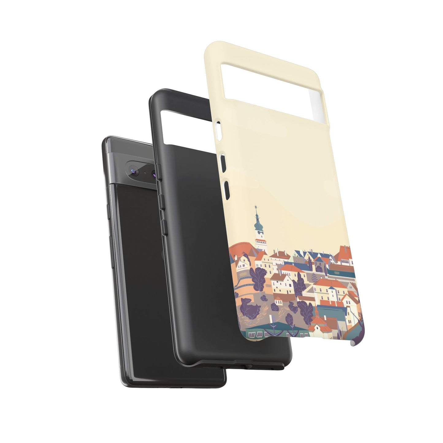 Artistic Phone Case - Charming Village Design