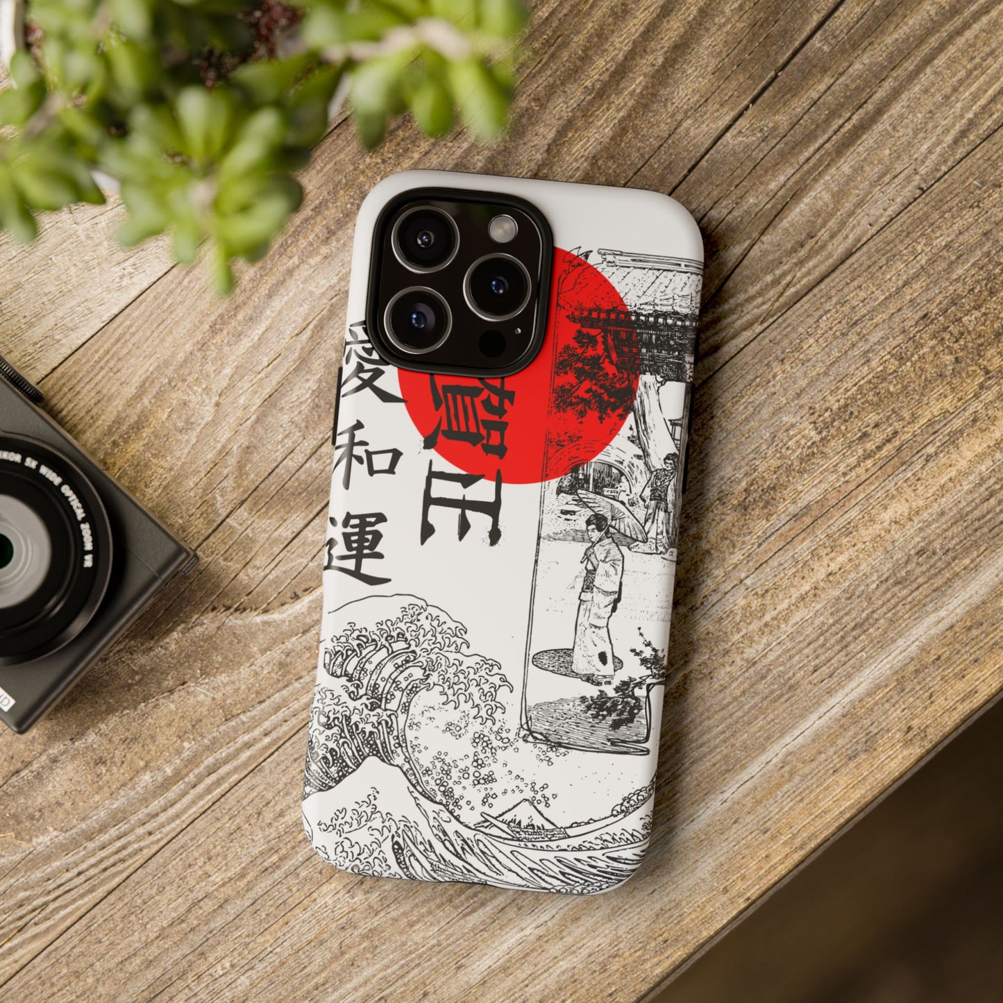 Japanese Zen Art Phone Case - Tough Cases with Wave Design