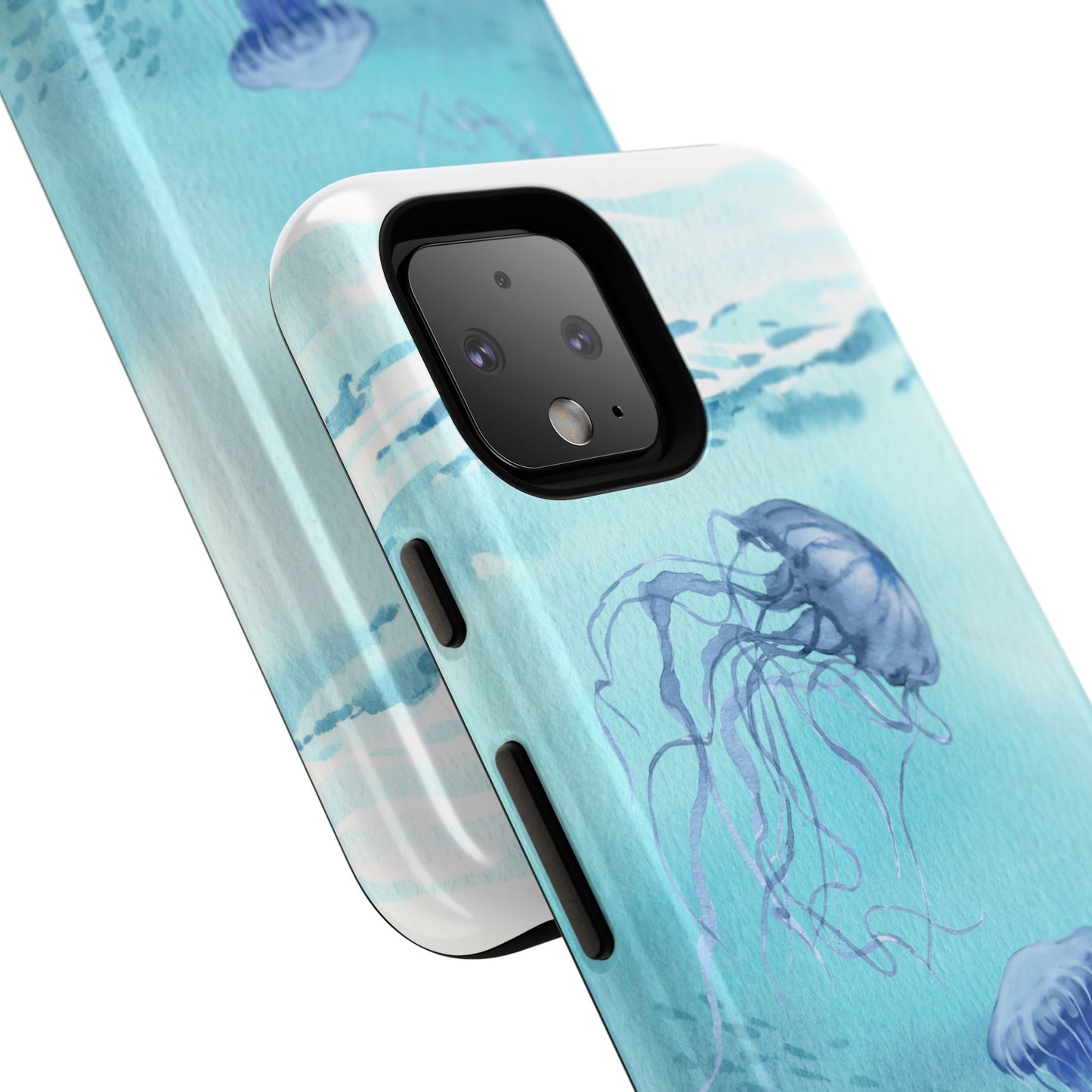 Ocean-Inspired Tough Phone Case with Jellyfish Design