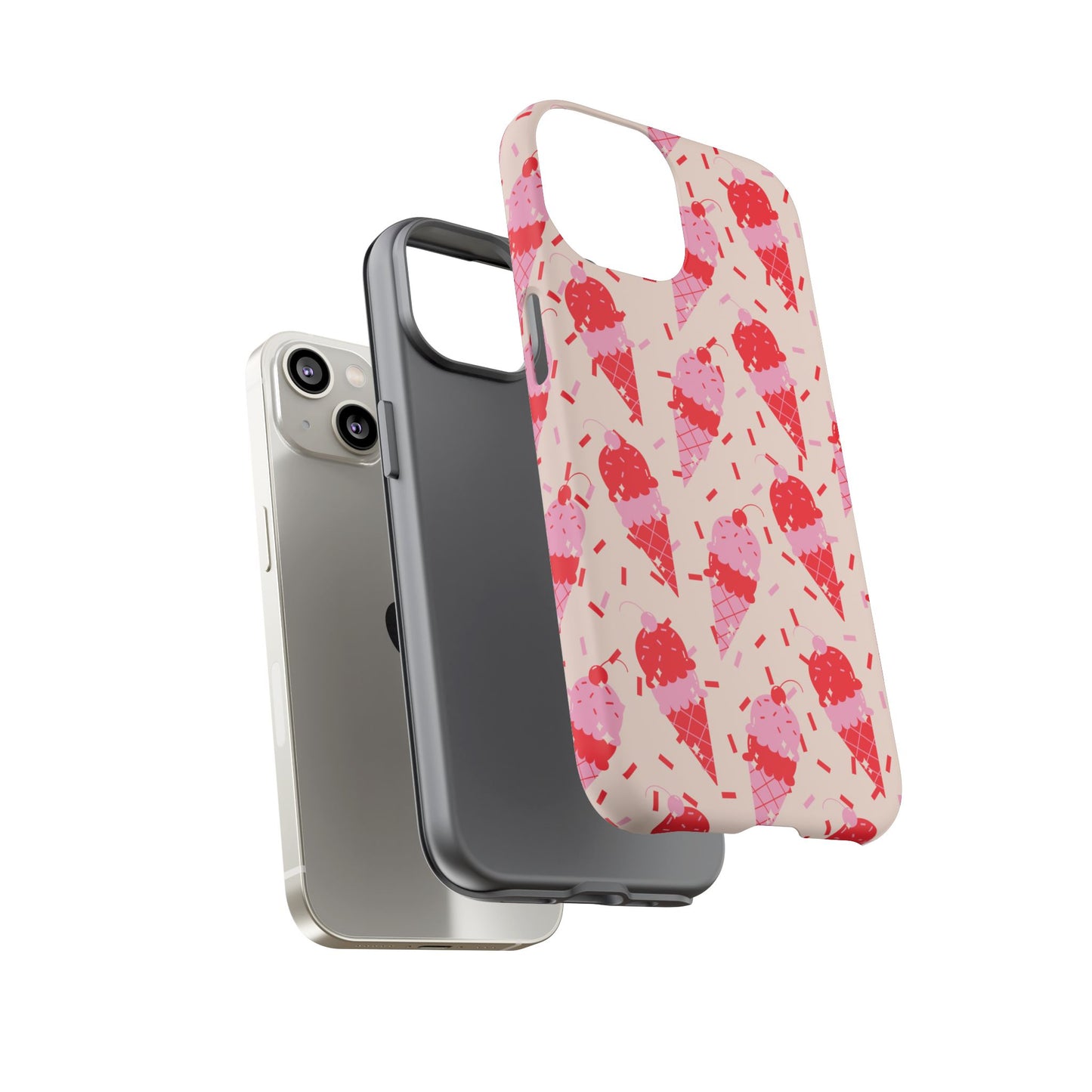Ice Cream Phone Case - Cute Tough Cases for Ice Cream Lovers, Fun Summer Accessory, Birthday Gift, Colorful iPhone Cover