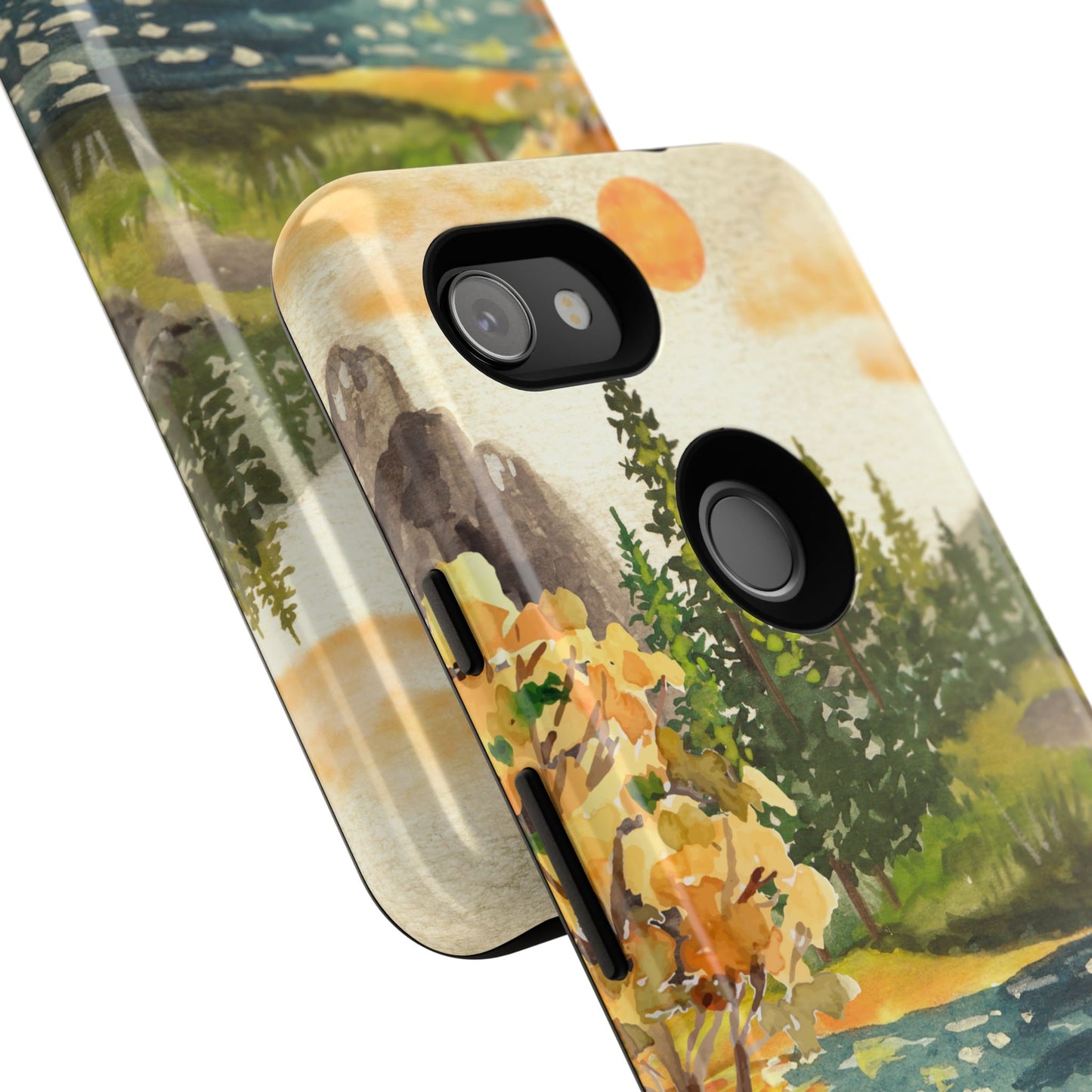 Artistic Phone Case with Ducks and Nature Scene
