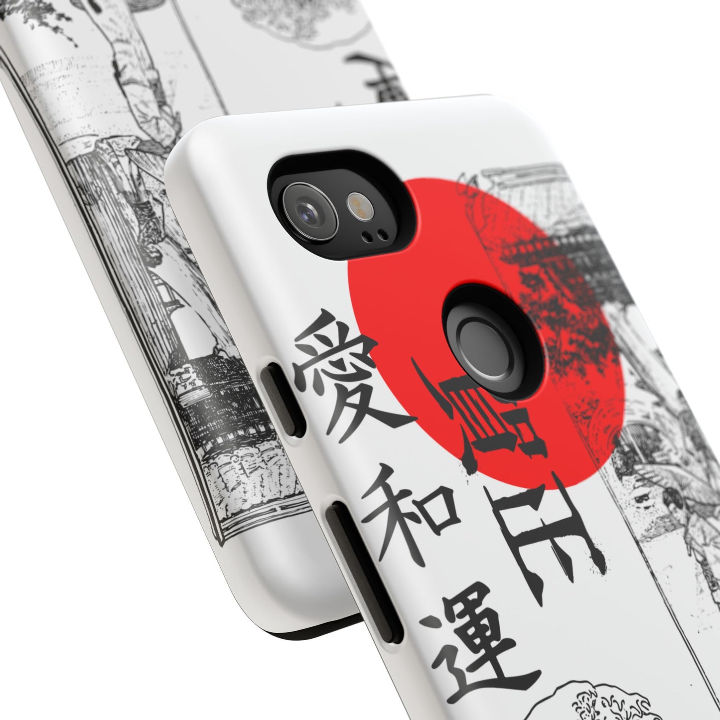 Japanese Zen Art Phone Case - Tough Cases with Wave Design