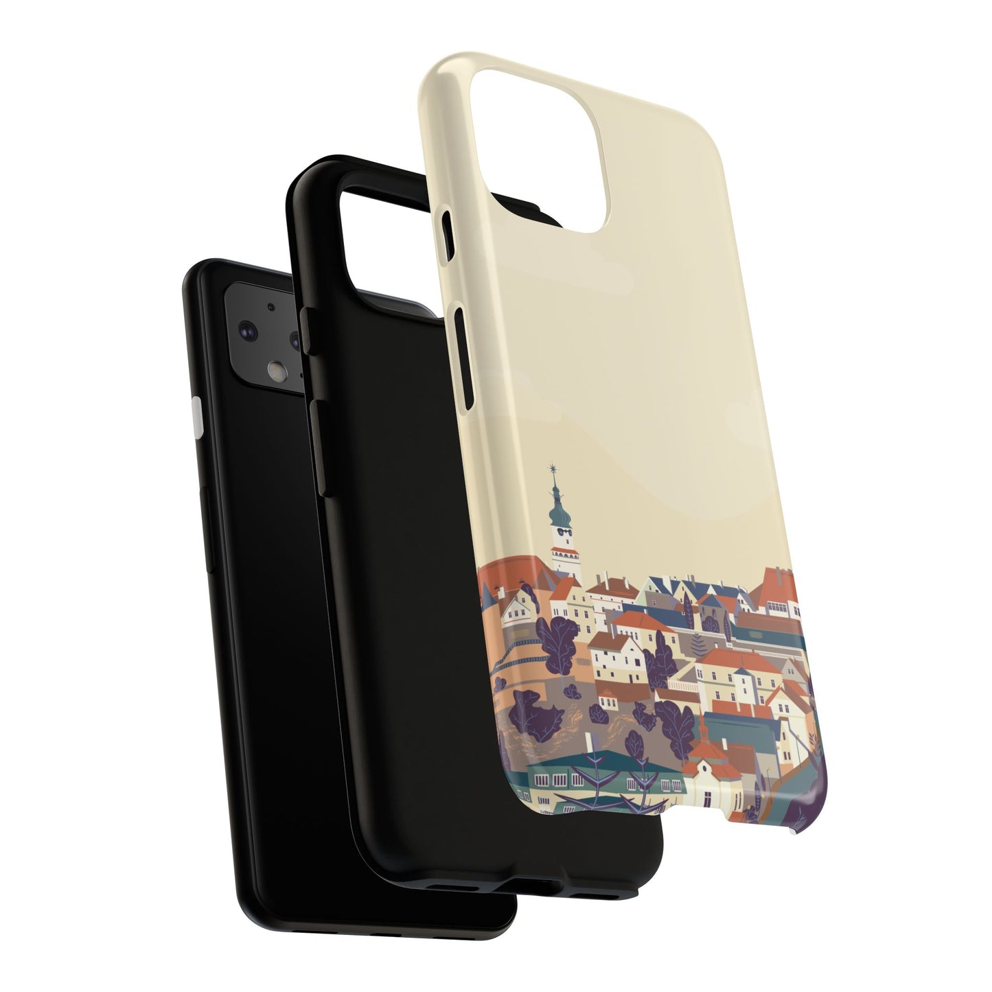 Artistic Phone Case - Charming Village Design