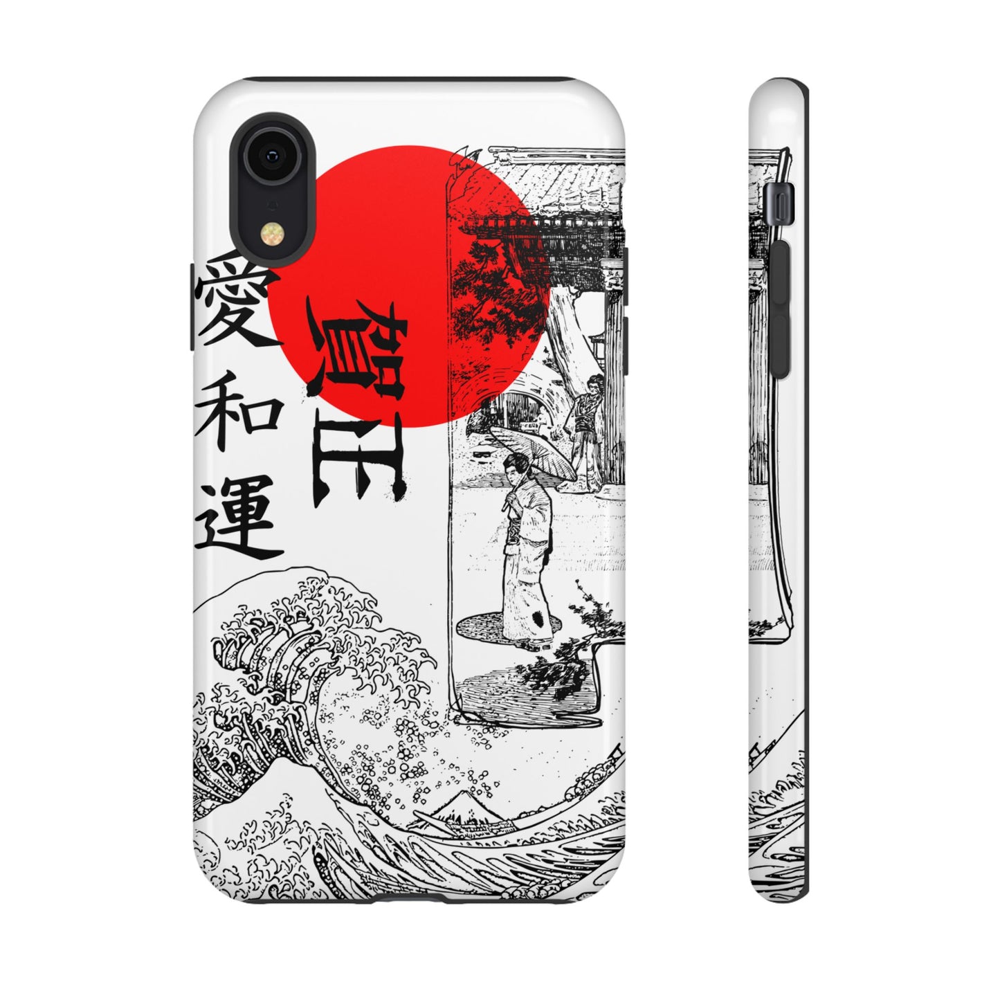 Japanese Zen Art Phone Case - Tough Cases with Wave Design
