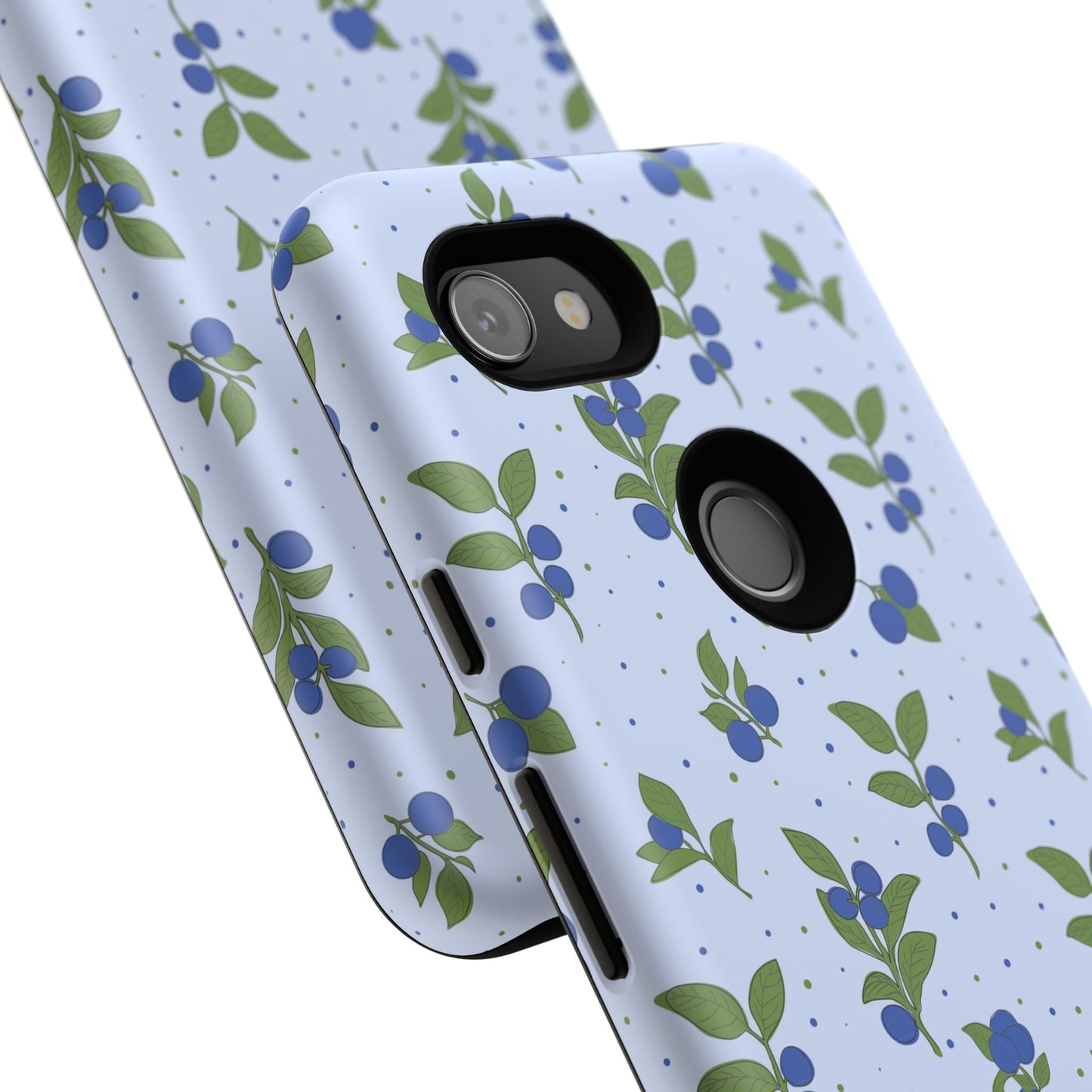 Floral Tough Phone Case - Blueberry Blossom Design