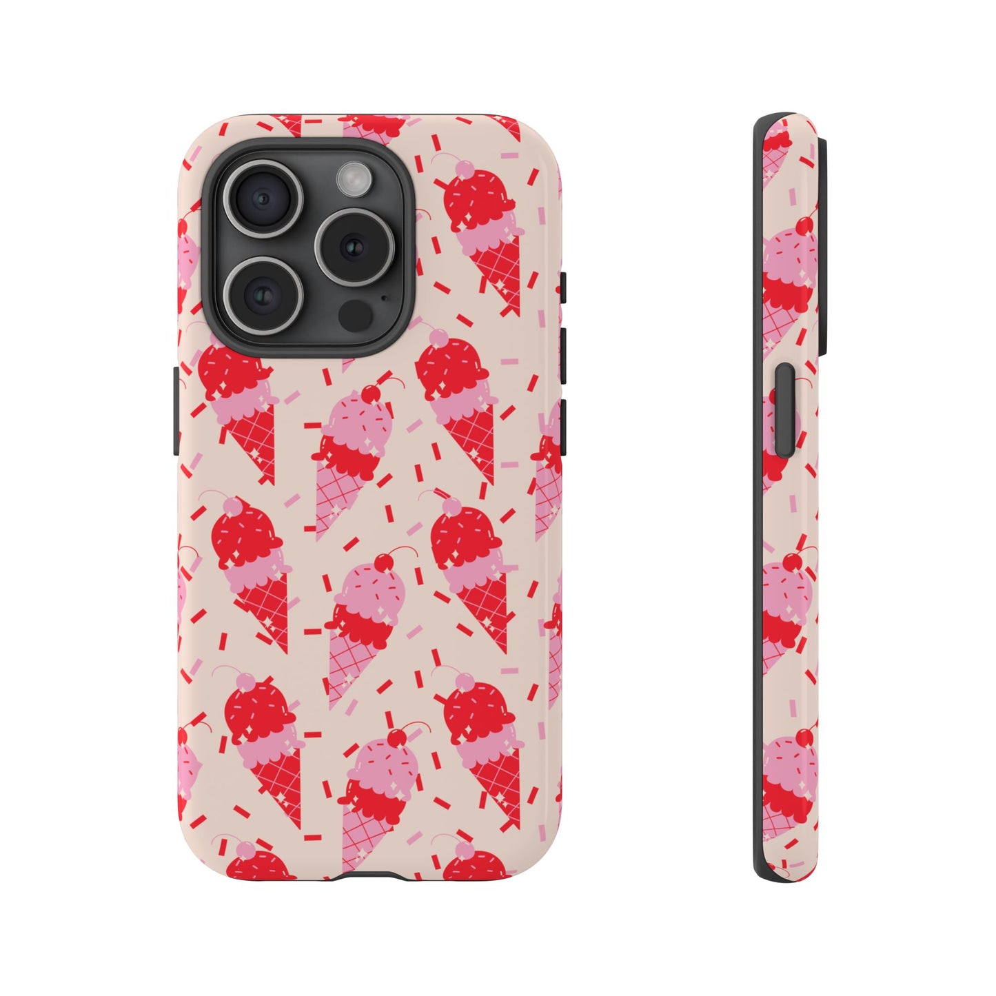 Ice Cream Phone Case - Cute Tough Cases for Ice Cream Lovers, Fun Summer Accessory, Birthday Gift, Colorful iPhone Cover