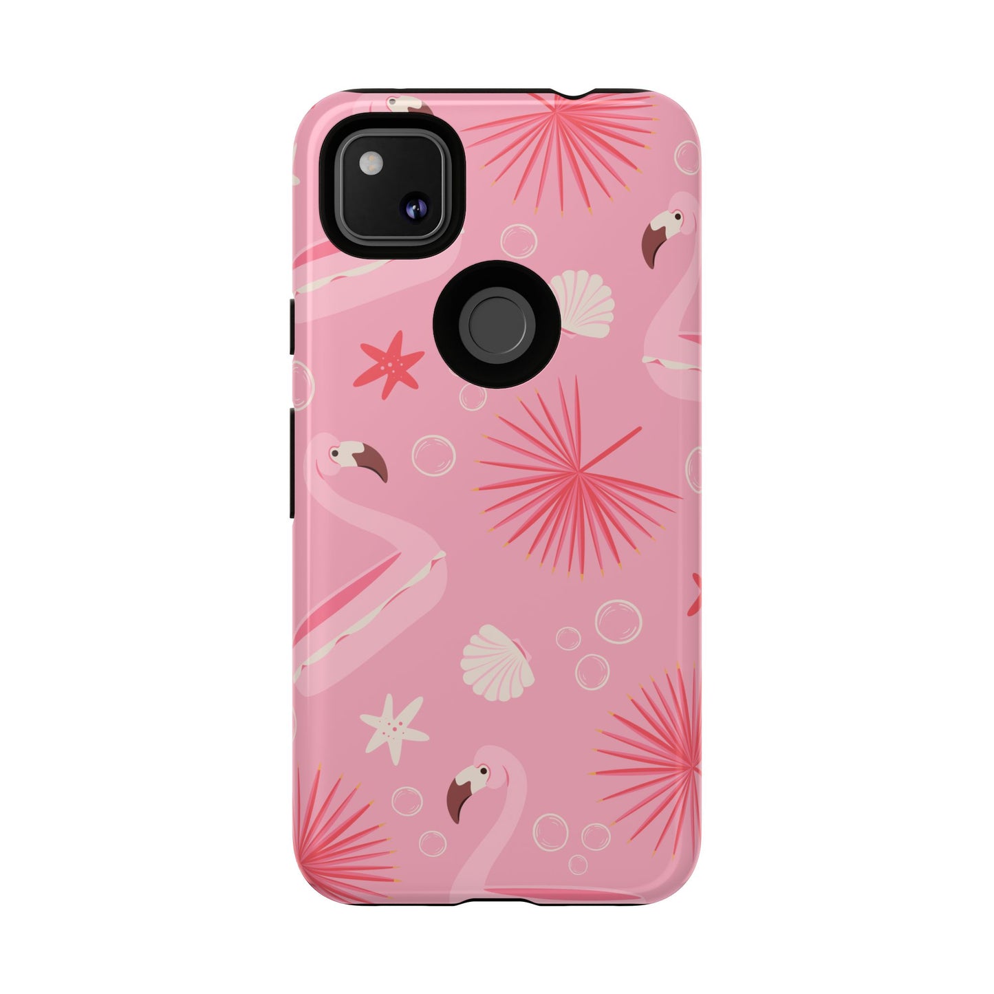 Tough Cases: Tropical Flamingo Phone Case for Summer Vibes