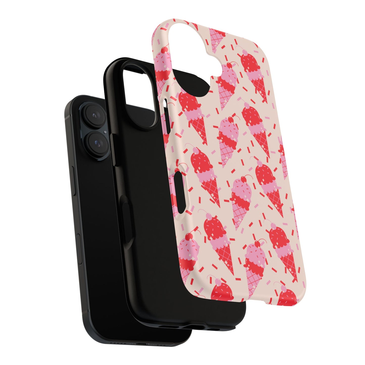 Ice Cream Phone Case - Cute Tough Cases for Ice Cream Lovers, Fun Summer Accessory, Birthday Gift, Colorful iPhone Cover