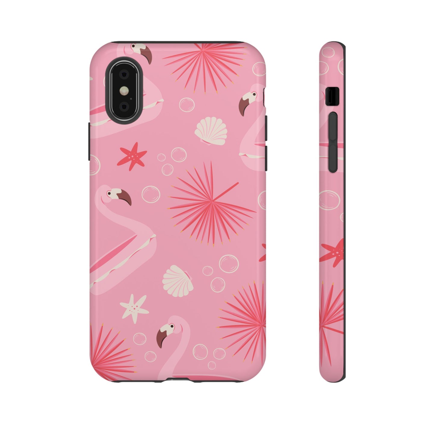 Tough Cases: Tropical Flamingo Phone Case for Summer Vibes