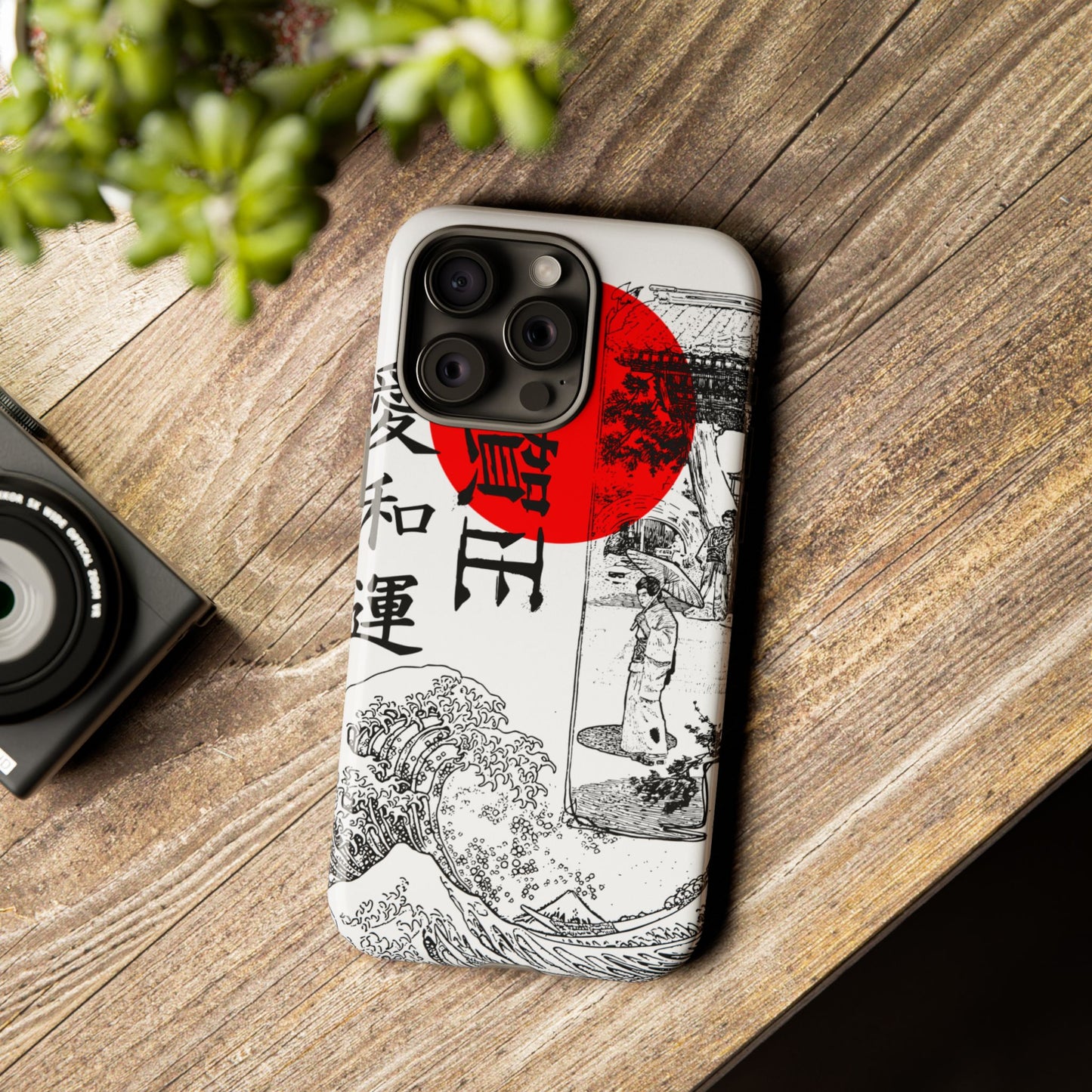 Japanese Zen Art Phone Case - Tough Cases with Wave Design