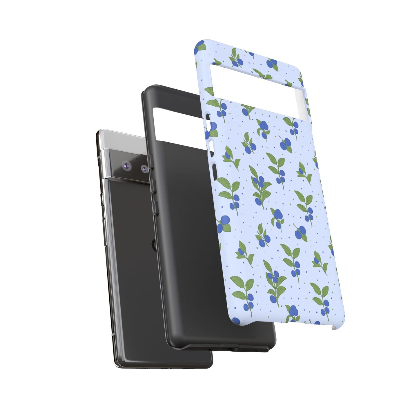 Floral Tough Phone Case - Blueberry Blossom Design