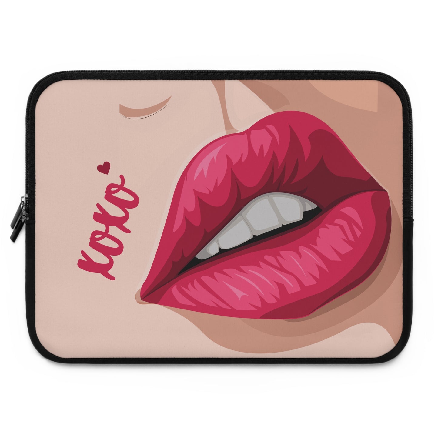 XOXO Lip Print Laptop Sleeve | Stylish & Protective Case for Tech Lovers