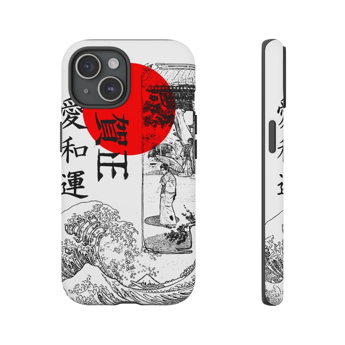 Japanese Zen Art Phone Case - Tough Cases with Wave Design