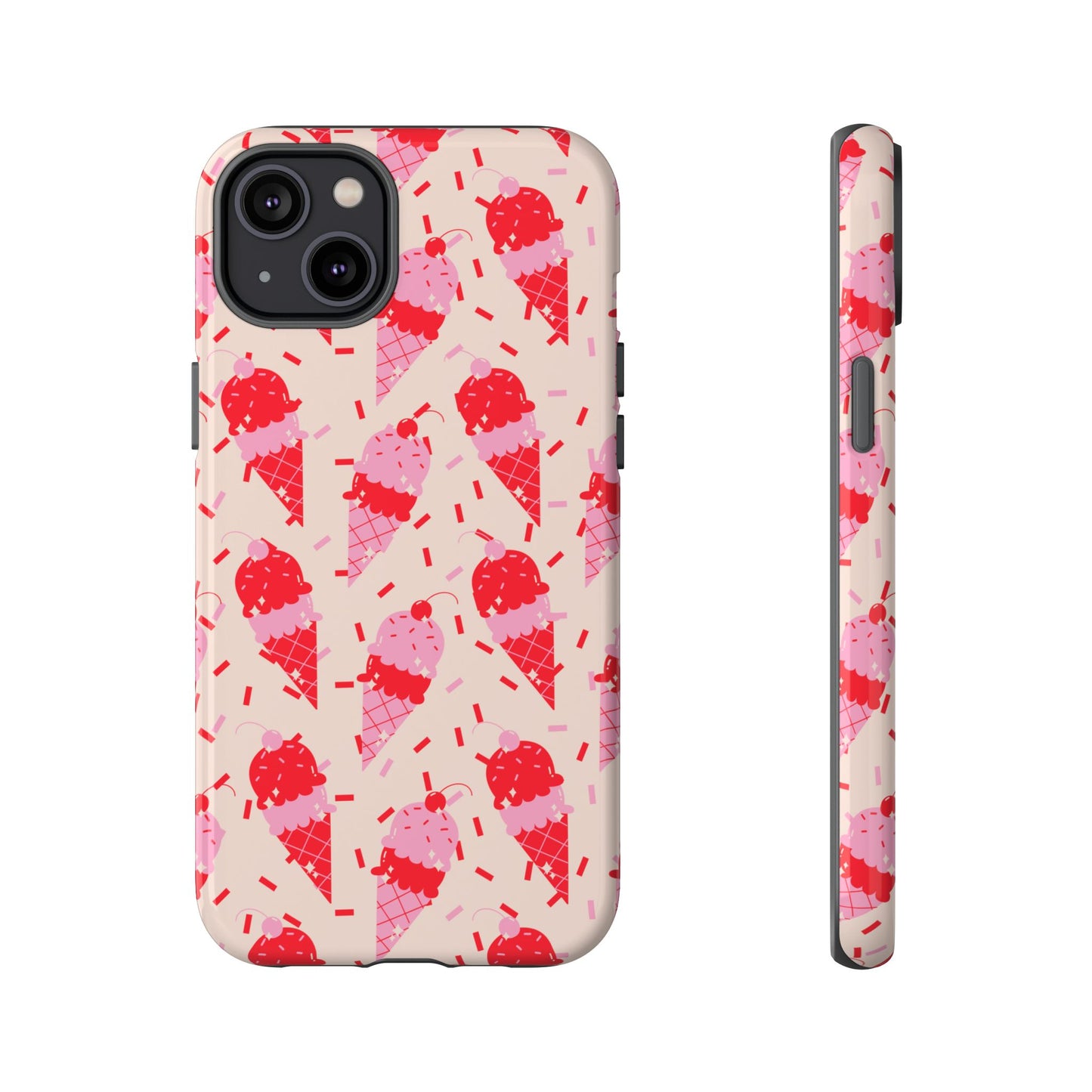 Ice Cream Phone Case - Cute Tough Cases for Ice Cream Lovers, Fun Summer Accessory, Birthday Gift, Colorful iPhone Cover