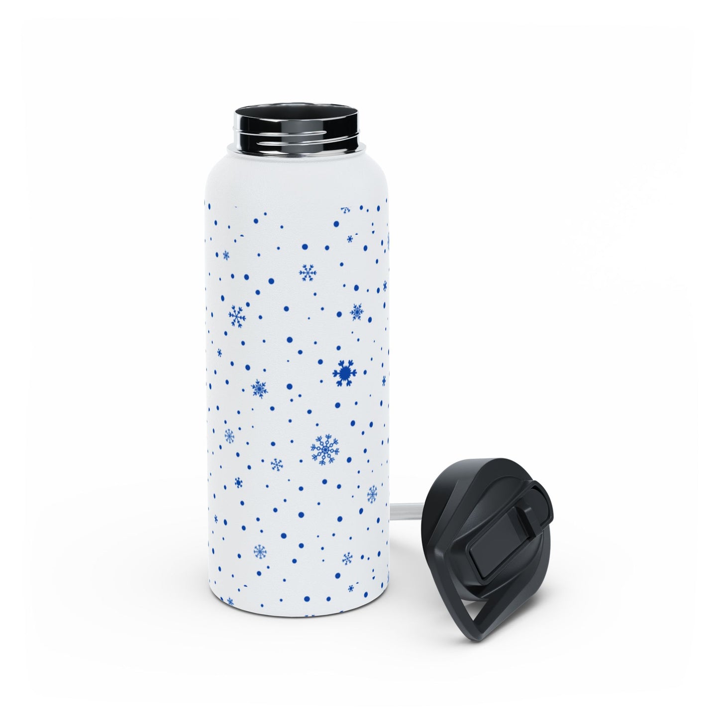 Snowflake Design Stainless Steel Water Bottle – Stylish & Durable Hydration for Winter Adventures