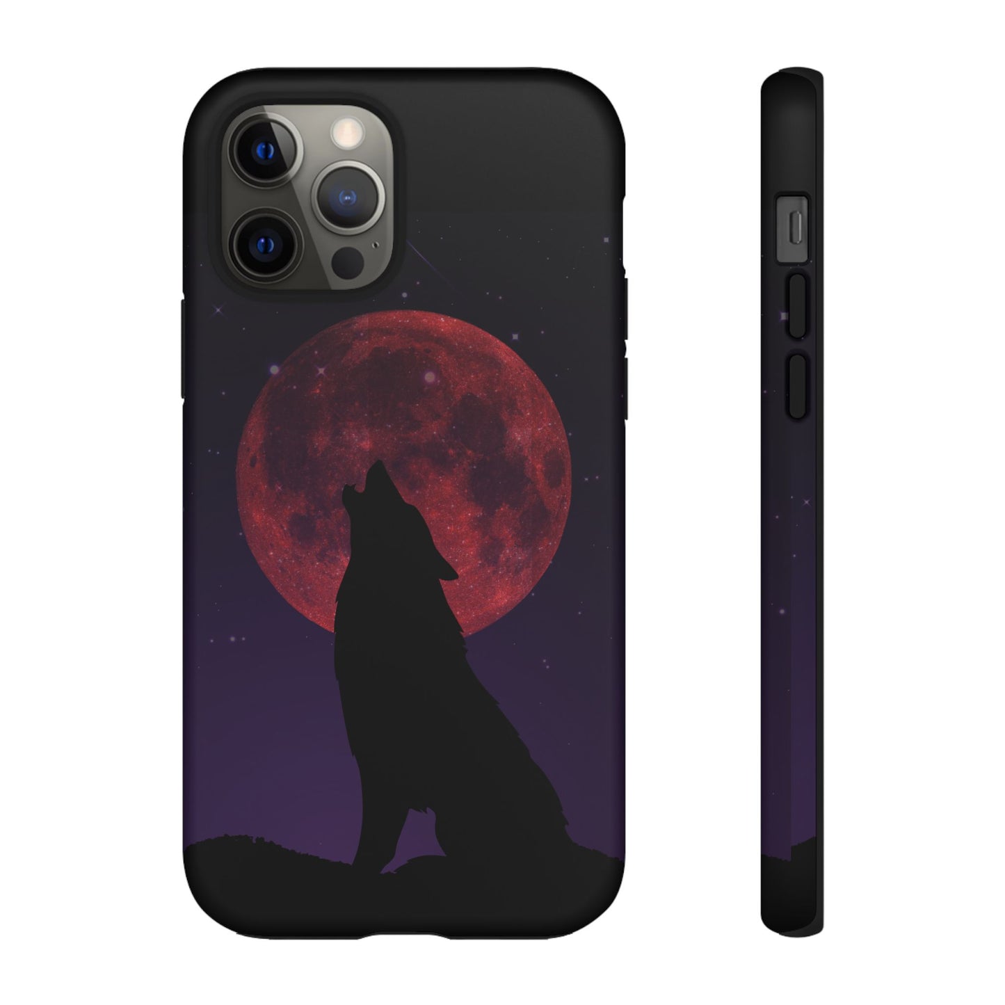 Wolf Howling at Blood Moon Phone Case - Tough & Stylish Protector