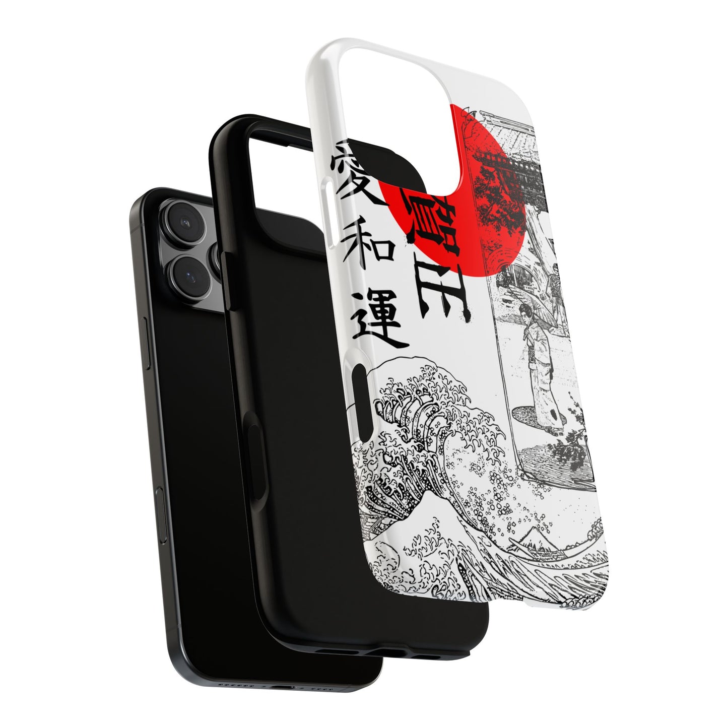 Japanese Zen Art Phone Case - Tough Cases with Wave Design