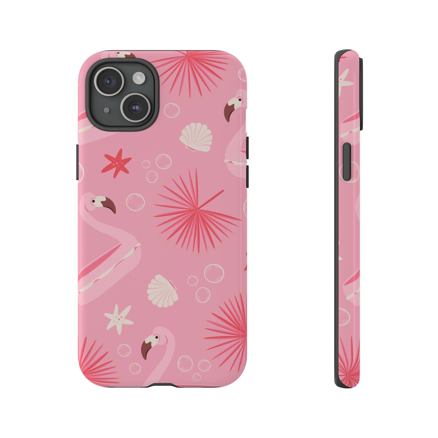 Tough Cases: Tropical Flamingo Phone Case for Summer Vibes