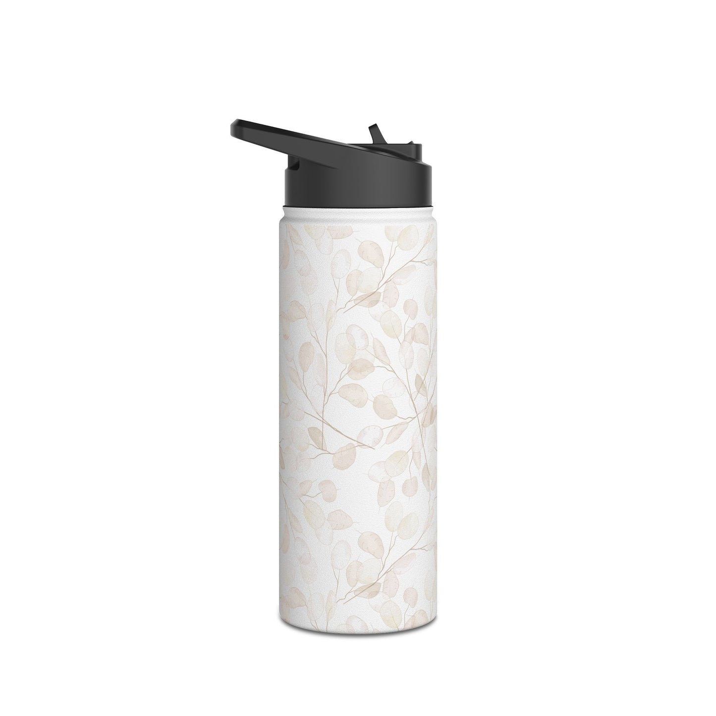 Elegant Floral Stainless Steel Water Bottle - Eco-Friendly Travel Flask