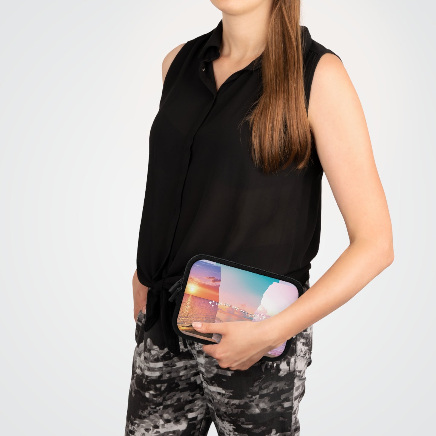 "Sun, Sea, and Inner Peace" Laptop Sleeve - Stylish Ocean-Inspired Tech Case for Beach Lovers