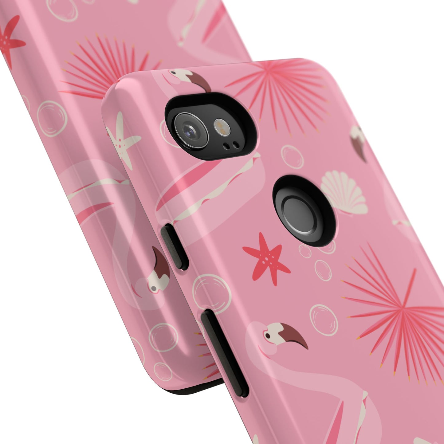Tough Cases: Tropical Flamingo Phone Case for Summer Vibes