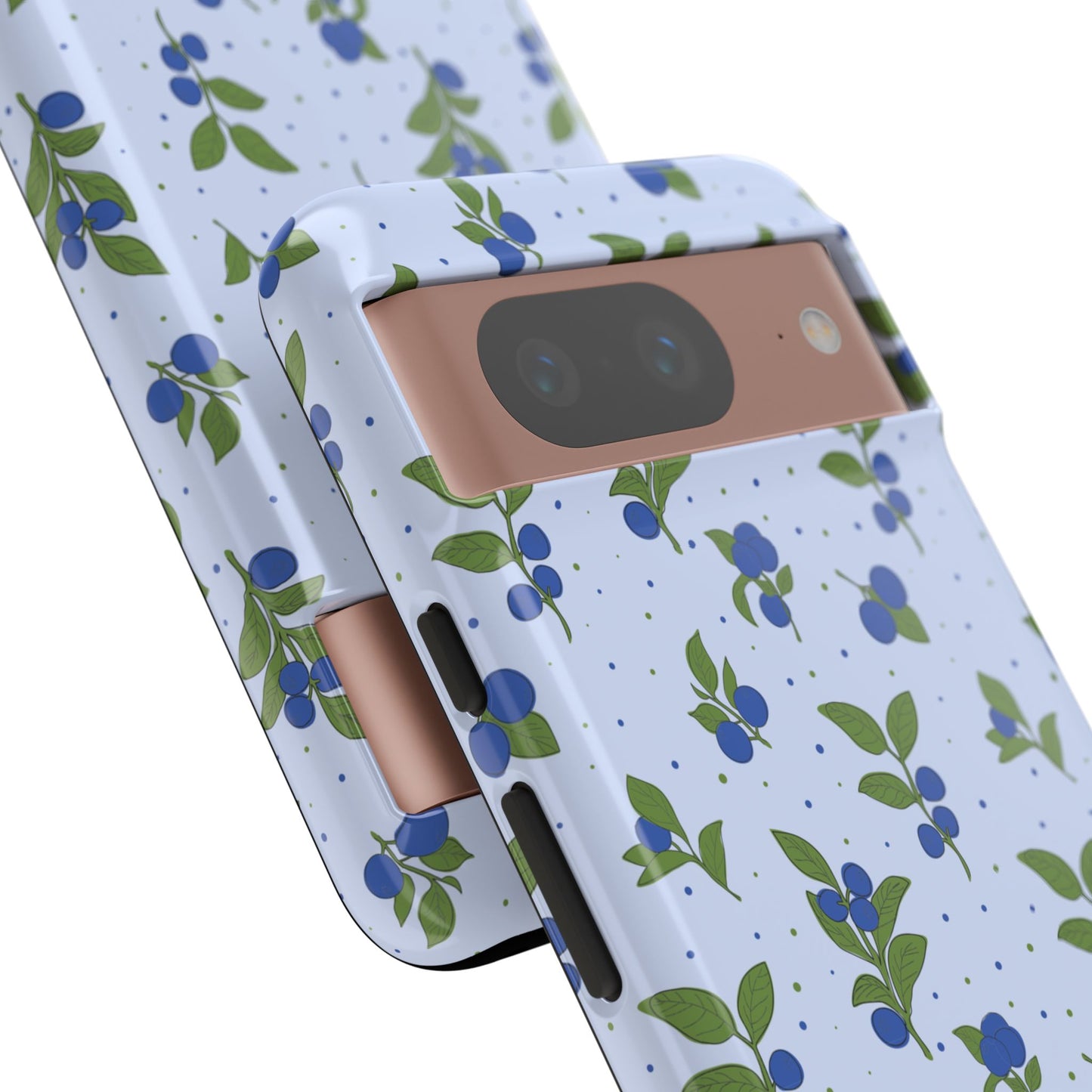 Floral Tough Phone Case - Blueberry Blossom Design