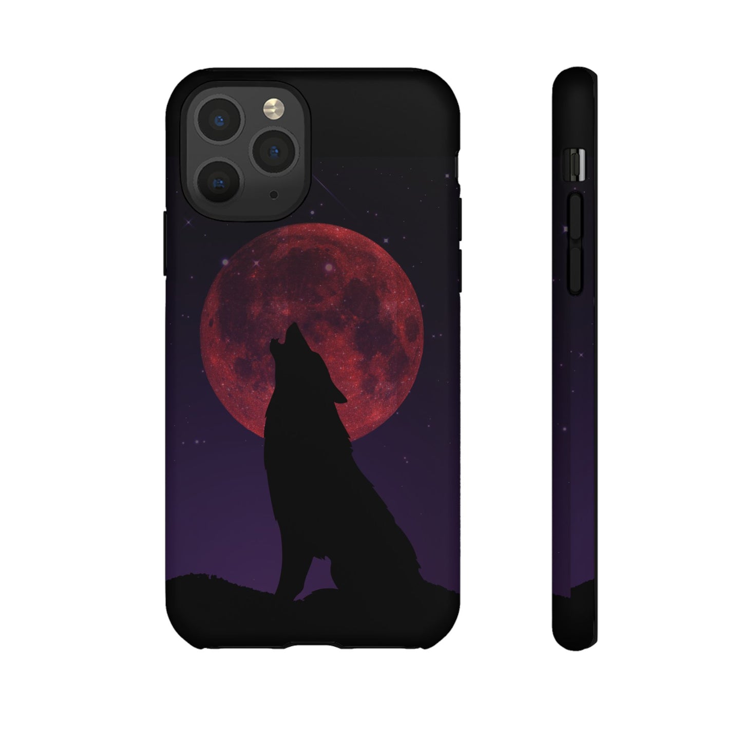 Wolf Howling at Blood Moon Phone Case - Tough & Stylish Protector