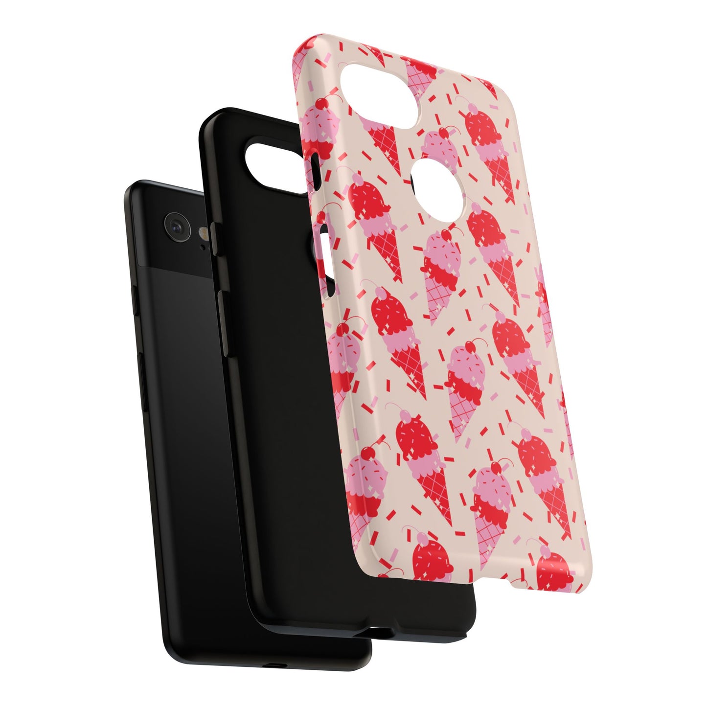 Ice Cream Phone Case - Cute Tough Cases for Ice Cream Lovers, Fun Summer Accessory, Birthday Gift, Colorful iPhone Cover