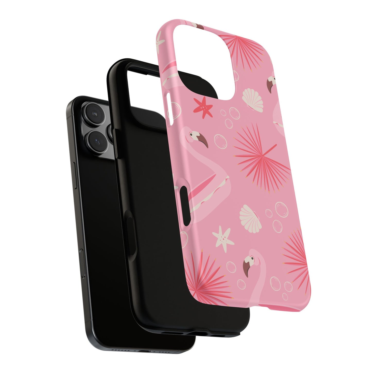 Tough Cases: Tropical Flamingo Phone Case for Summer Vibes
