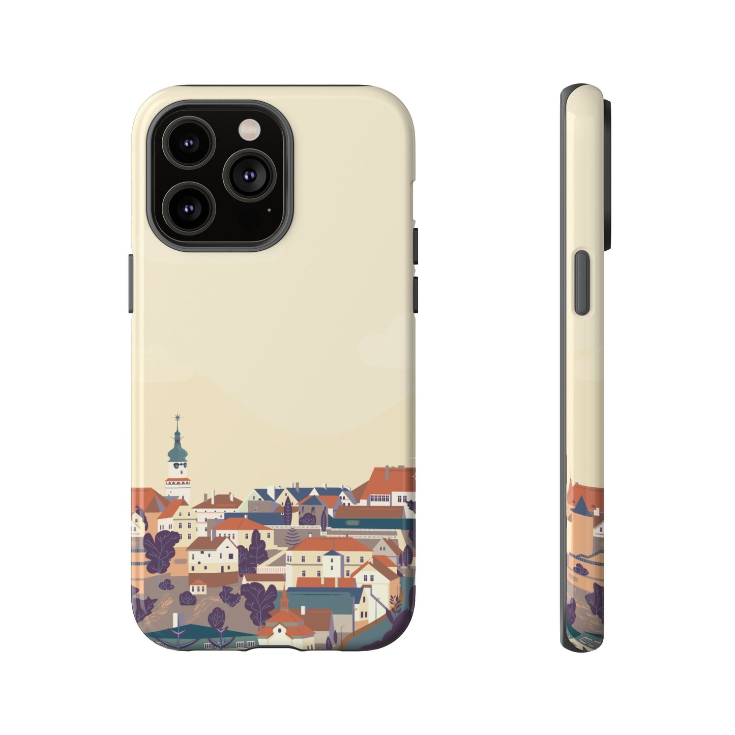 Artistic Phone Case - Charming Village Design