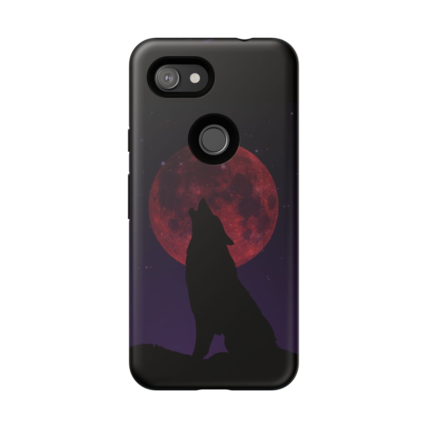 Wolf Howling at Blood Moon Phone Case - Tough & Stylish Protector
