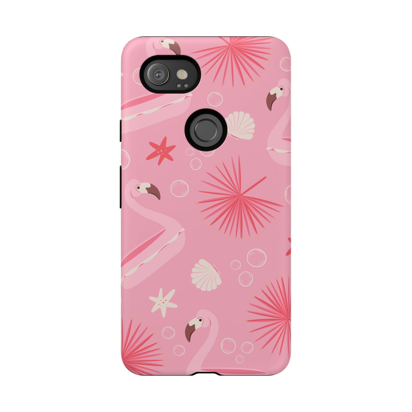 Tough Cases: Tropical Flamingo Phone Case for Summer Vibes