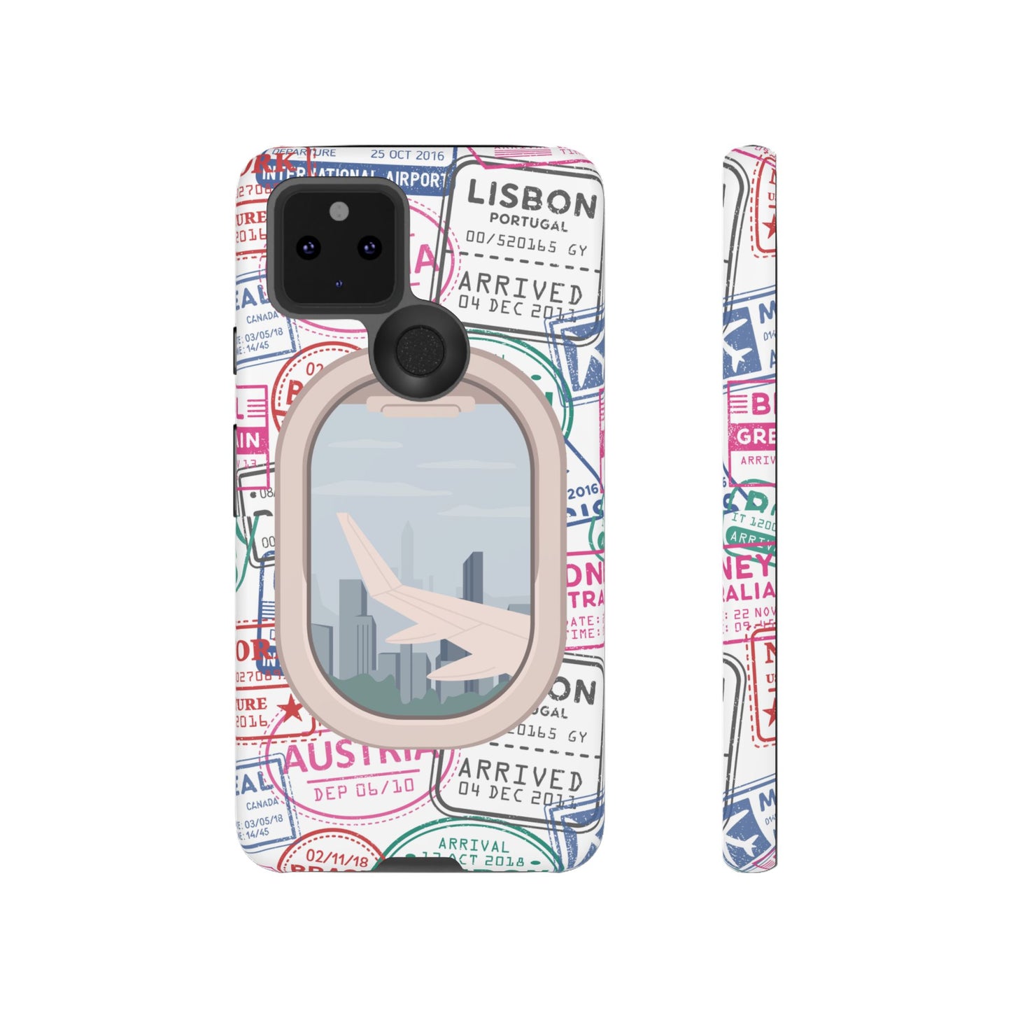 Travel-Themed Phone Case with Airplane Design