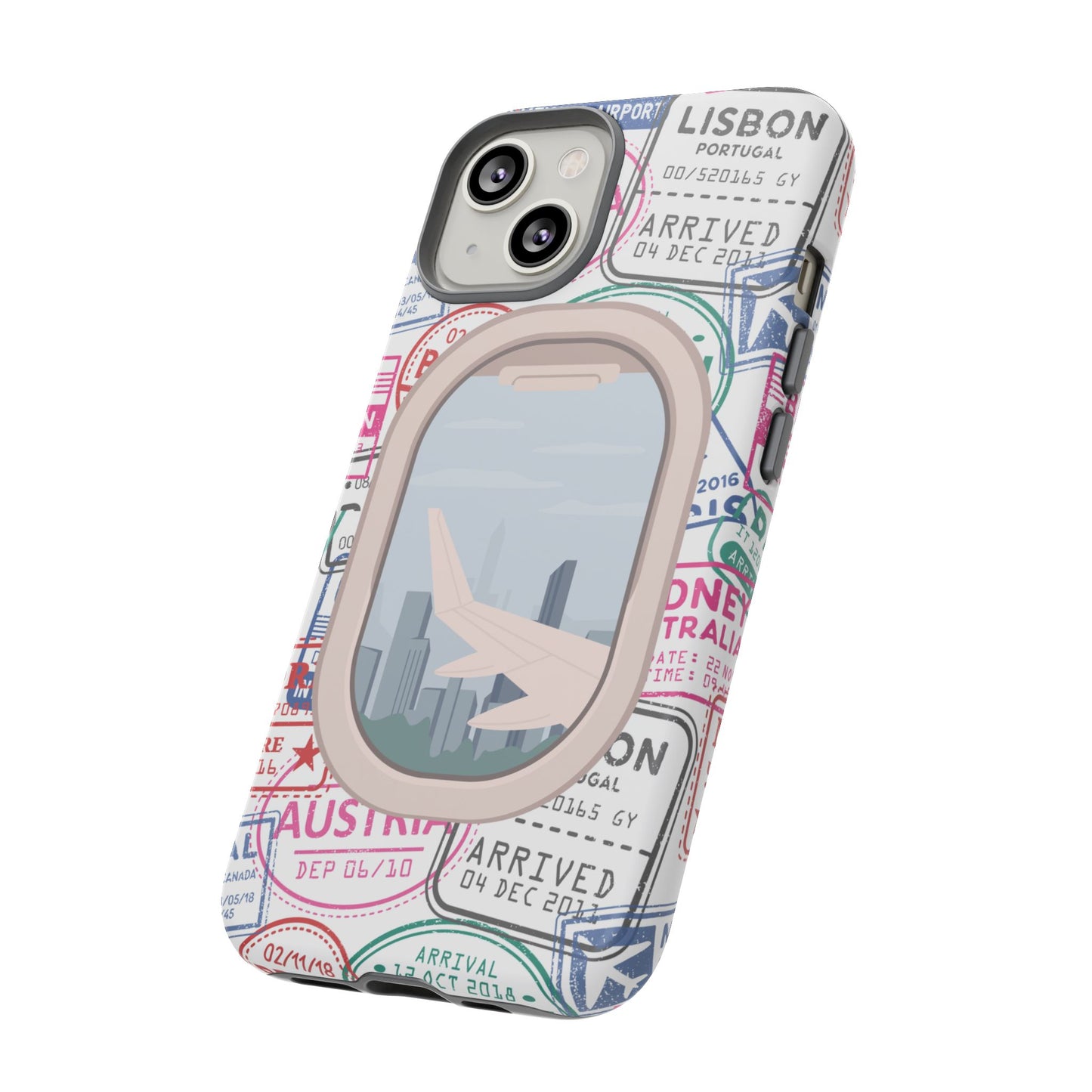 Travel-Themed Phone Case with Airplane Design