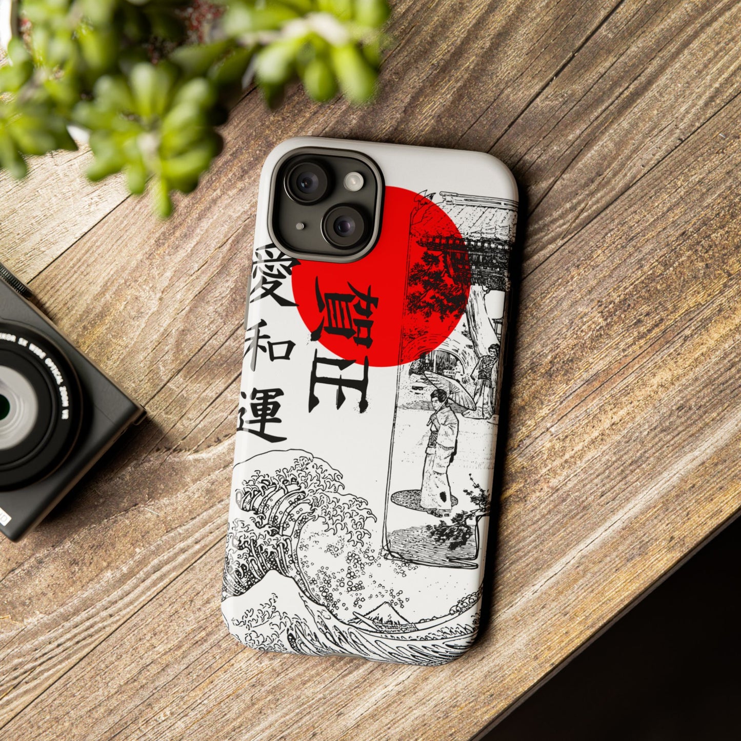 Japanese Zen Art Phone Case - Tough Cases with Wave Design